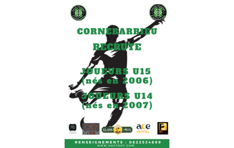 Recrutement U15 et U14
